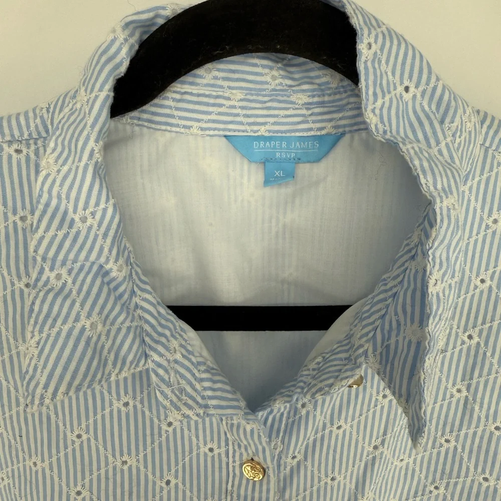 Draper James Sky Blue Shirt Dress - Picture 4 of 5